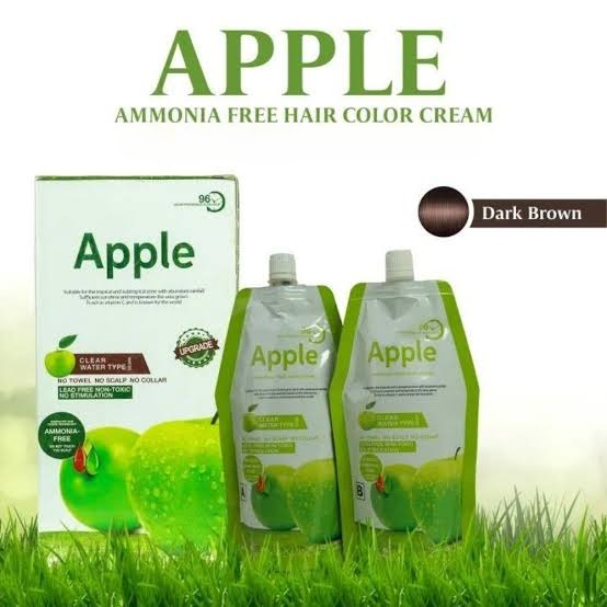 Apple Hair Color 200ml – Long-Lasting Shine & Smooth Finish (Dark Brown)