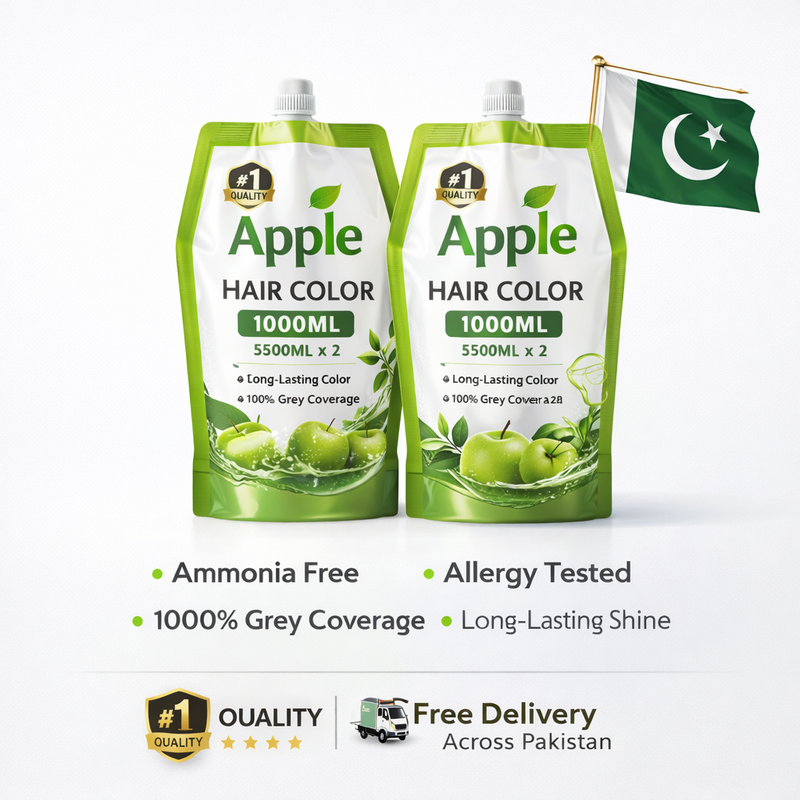 Apple Hair Color (1000ml) 500ml x 2 | Natural Shine